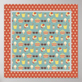 Retro Fun in het Poster van het zonnestrand (Voorkant)