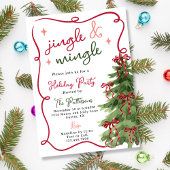 Retro Fun Jingle & Mingle Kerstfeest Kaart