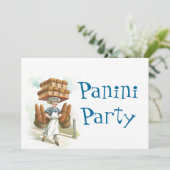 Retro Fun Panini Party Celebration Invitation Kaart (Staand voorkant)