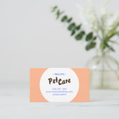 Rétro Fun Pet Care Carte de visite assis (Debout devant)