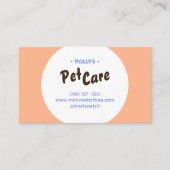Rétro Fun Pet Care Carte de visite assis (Devant)