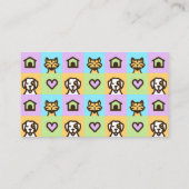 Rétro Fun Pet Care Carte de visite assis (Dos)