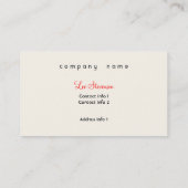 Retro Fun Turquoise en Red Striped Visitekaartje (Achterkant)