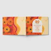 Retro Funky 50e bruiloft Jubileum Gastenboek (Volledig)