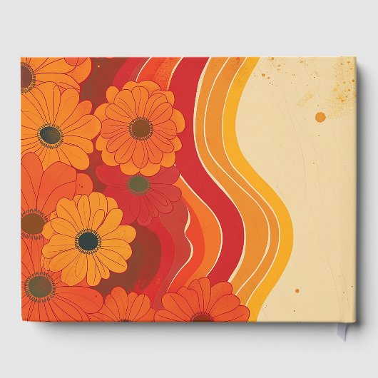 Retro Funky 50e bruiloft Jubileum Gastenboek (Achterkant)