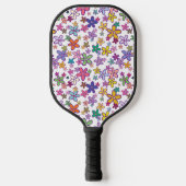 Retro Funky 70's Flower Power Hippie Pickleball Paddle (Voorkant)