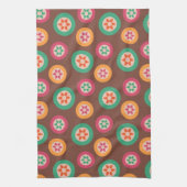Retro Funky 70s Pattern Theedoek (Verticaal)