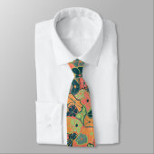 Retro Funky Colorful Flower Pattern Stropdas (Gebonden)