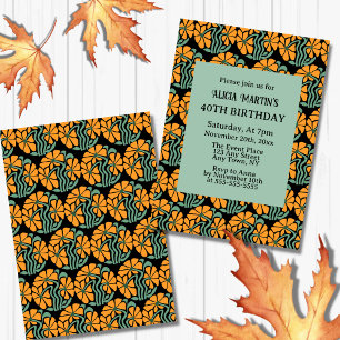 Retro Funky Groovy Daisy Flower Verjaardag Kaart