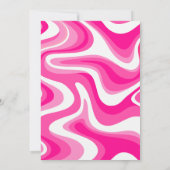 Retro Funky Hot Pink Afstuderen Invitation Kaart (Achterkant)