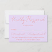Retro Funky Kleurrijke Pastel Whimsical Wedding RSVP Kaartje (Voorkant)