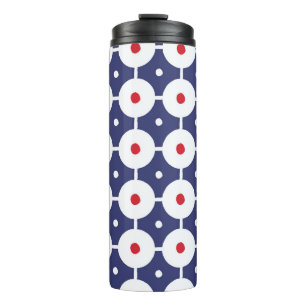 Retro Funky naadloos ontwerp Thermosbeker
