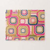 Retro Funky Square-ontwerp Legpuzzel (Horizontaal)