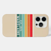 Retro  Funky Stripes Beige Case-Mate iPhone Case (Achterkant (horizontaal))