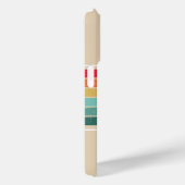 Retro  Funky Stripes Beige Case-Mate iPhone Case (Achterkant / Rechts)