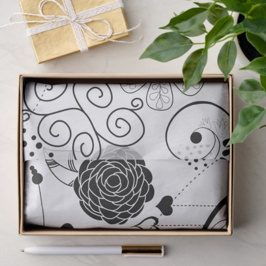 Retro Funky Trendy Pattern Tissuepapier (Geschenk)