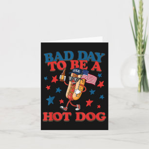 Retro Funny 4th of July Patriottische Slechte Dag Kaart