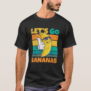 Retro Funny Banana Meme Laat Banaan Koel T-shirt