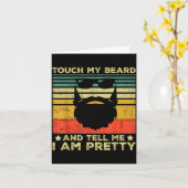 Retro Funny Beard Quote Gift For Bearded Men And L Kaart (Gele Bloem)