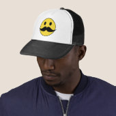 Retro Funny Black Handlebar Mustache Trucker Pet (In situ)