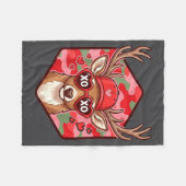 Retro Funny Boys Valentines Day Hunting Deer Camo  Fleece Deken (Voorkant (Horizontaal))