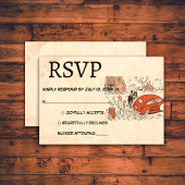 Retro Funny Bride Groom 50s Rustic Wedding RSVP Kaartje