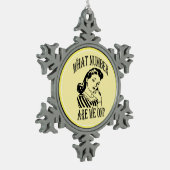 Retro Funny Bunco Speler Tin Sneeuwvlok Ornament (Links)