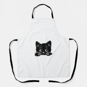 Retro Funny Cat Halloween Kostuum voor Vrouwen Man Schort