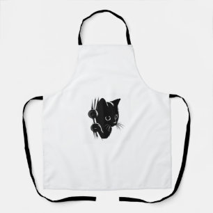 Retro Funny Cat Halloween Kostuum voor Vrouwen Man Schort
