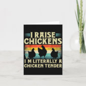 Retro Funny Chicken Lover Gift – I Raise Chickens Kaart (Voorkant)