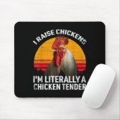 Retro Funny Chicken Lover Gift – I Raise Chickens Muismat (Met muis)