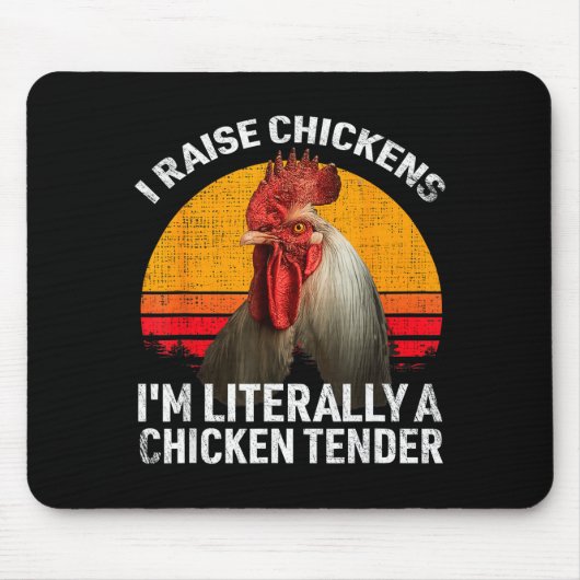 Retro Funny Chicken Lover Gift – I Raise Chickens Muismat (Voorkant)