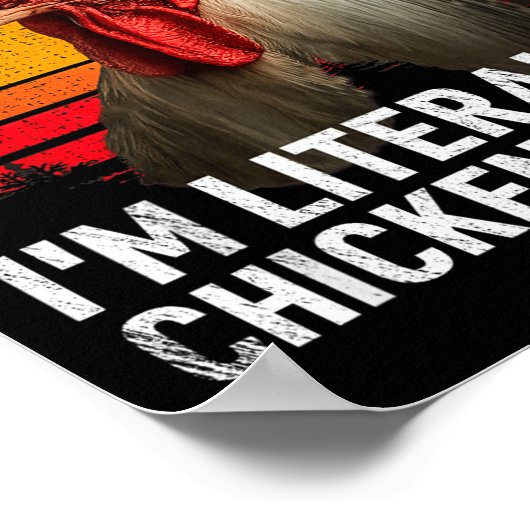 Retro Funny Chicken Lover Gift – I Raise Chickens Poster (Hoek)