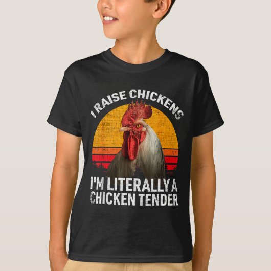 Retro Funny Chicken Lover Gift – I Raise Chickens  T-shirt (Voorkant)