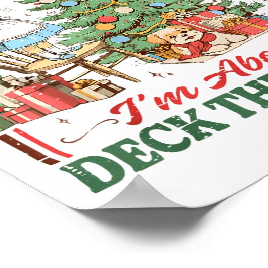 Retro Funny Christmas Holiday From The Windows To Poster (Hoek)