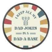 Retro Funny Dad Jokes Vaders dag cadeau voor vader Hockey Puck (Voorkant)