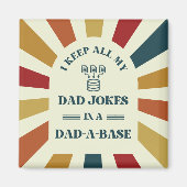 Retro Funny Dad Jokes Vaders dag cadeau voor vader Magneet (Voorkant)
