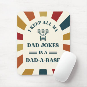 Retro Funny Dad Jokes Vaders dag cadeau voor vader Muismat