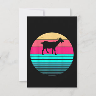 Retro Funny Dierenvriend Goat Farmer Bedankkaart