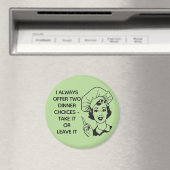 Retro Funny Dinner Choices Magnet Magneet (Insitu (Vaatwasser))