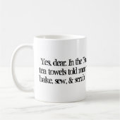Retro Funny Dish Towel Mug par RoseWrites (Gauche)