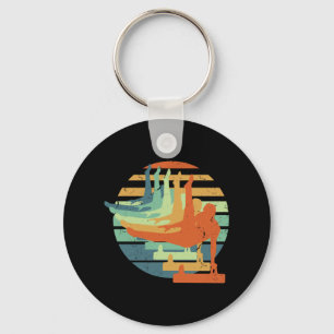 Retro Funny Gymnastic Mannen Acrobat Sports Lover Sleutelhanger