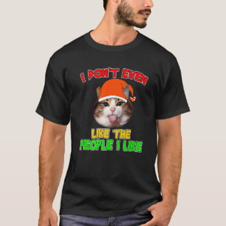 Retro Funny, ik hou niet eens van de mensen die ik T-shirt