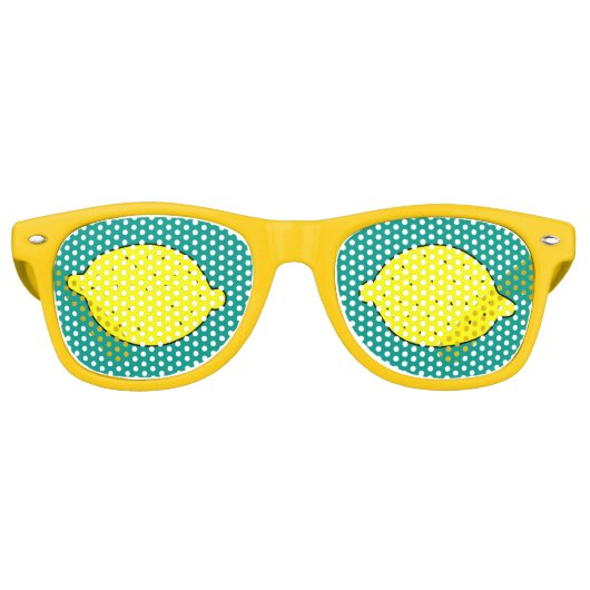 Retro Funny jaune citron fruits fête ombrage lunettes de (Devant)
