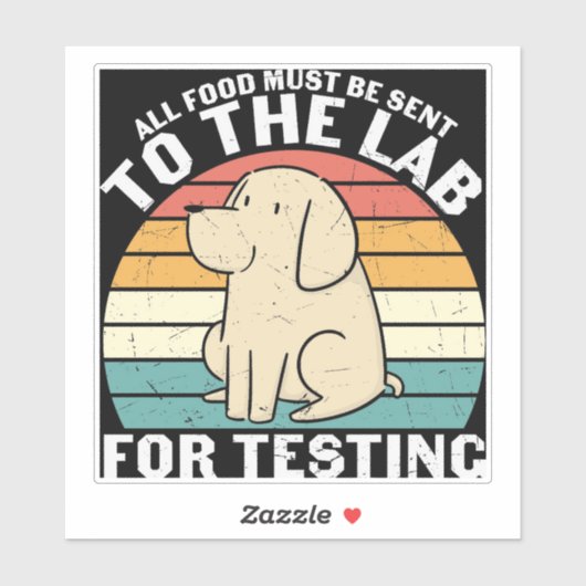Retro Funny Labrador Retriever Vinyl Sticker (Vel)