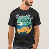 Retro  Funny Lazy Cat Nope niet vandaag T-shirt (Voorkant)