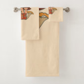 Retro Funny Mushroom | Eet me Bad Handdoek (Insitu)