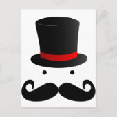 Retro Funny Mustache Mustache Man Gent Briefkaart (Voorkant)