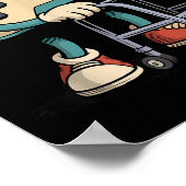 Retro Funny Old Gamer 80s 90s Clic Video Game Humo Poster (Hoek)