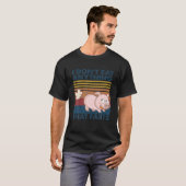 Retro Funny Pig... ik eet niets dat zo leuk is T-shirt (Voorkant volledig)